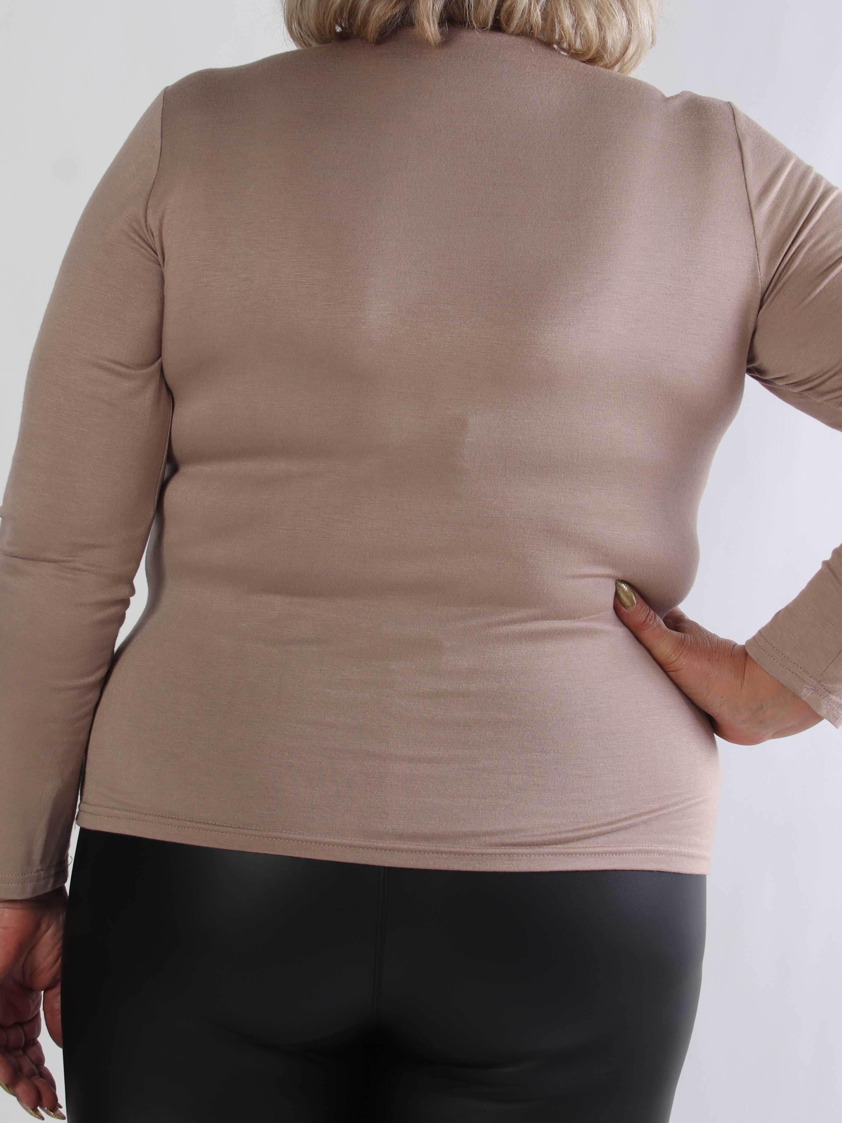 Noras - Langærmet basis bluse i viskose med turtleneck